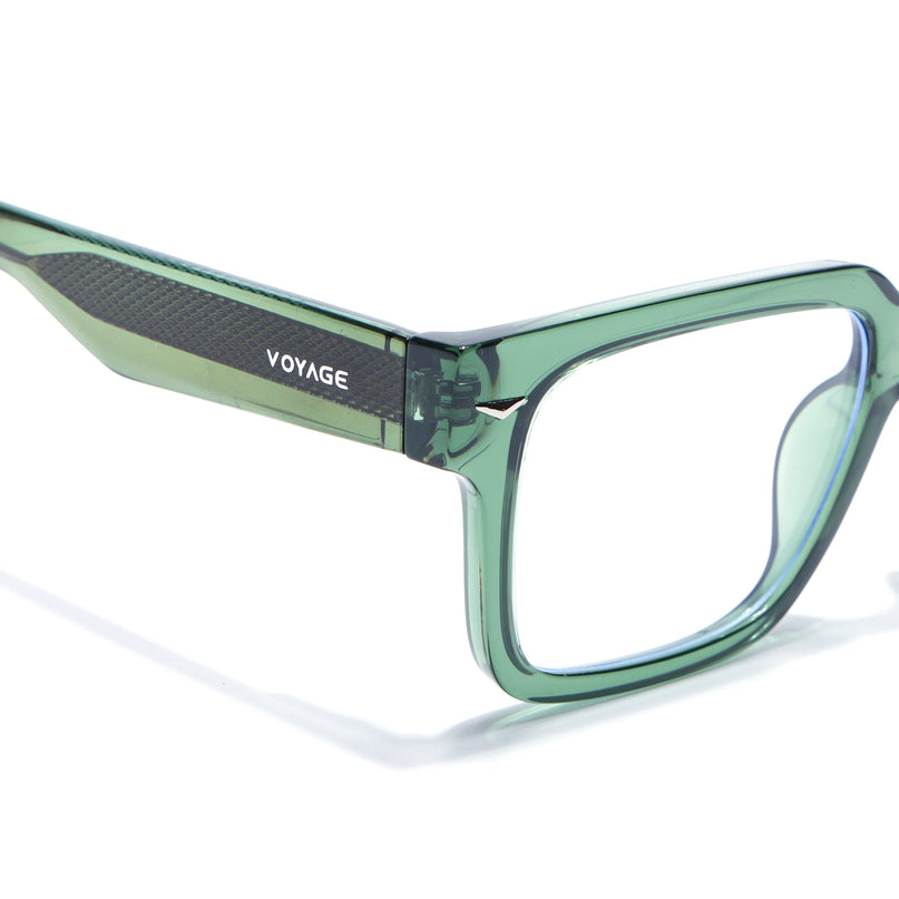 Voyage Green Rectangle Eyeglasses for Men & Women (K027FMG8031)