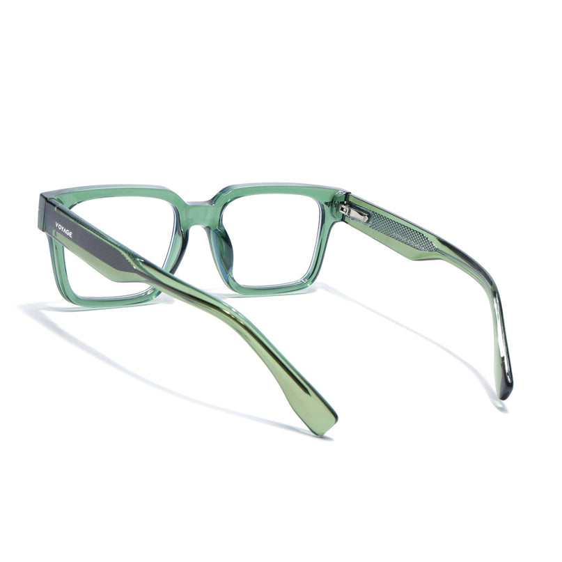 Voyage Green Rectangle Eyeglasses for Men & Women (K027FMG8031)