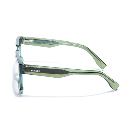 Voyage Green Rectangle Eyeglasses for Men & Women (K027FMG8031)