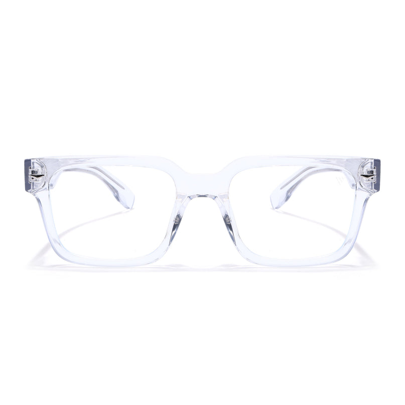 Voyage Transparent Rectangle Eyeglasses for Men & Women (K027FMG8032)
