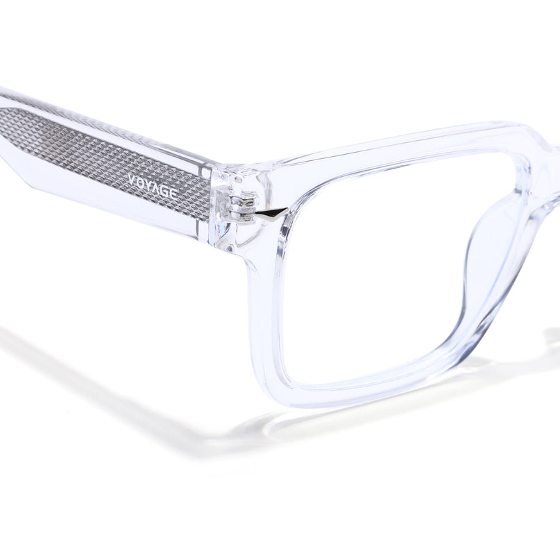 Voyage Transparent Rectangle Eyeglasses for Men & Women (K027FMG8032)