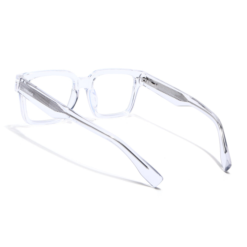 Voyage Transparent Rectangle Eyeglasses for Men & Women (K027FMG8032)