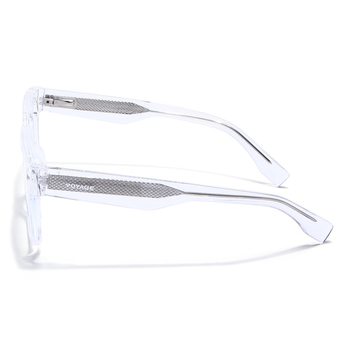 Voyage Transparent Rectangle Eyeglasses for Men & Women (K027FMG8032)