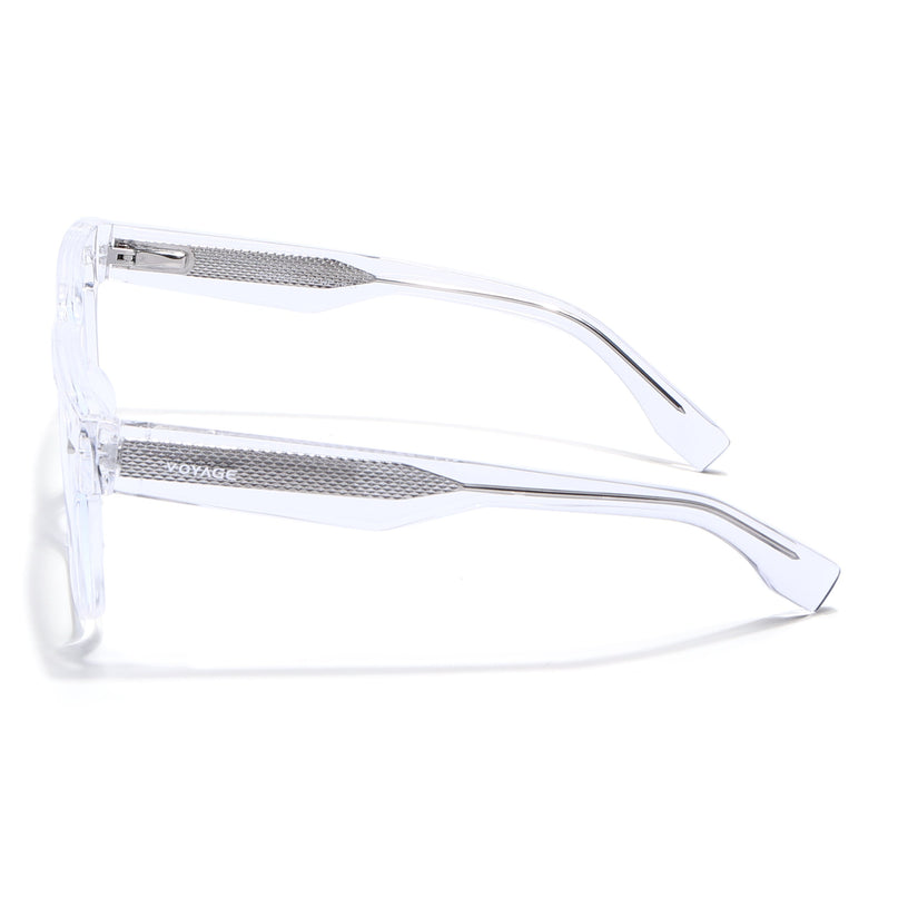Voyage Transparent Rectangle Eyeglasses for Men & Women (K027FMG8032)