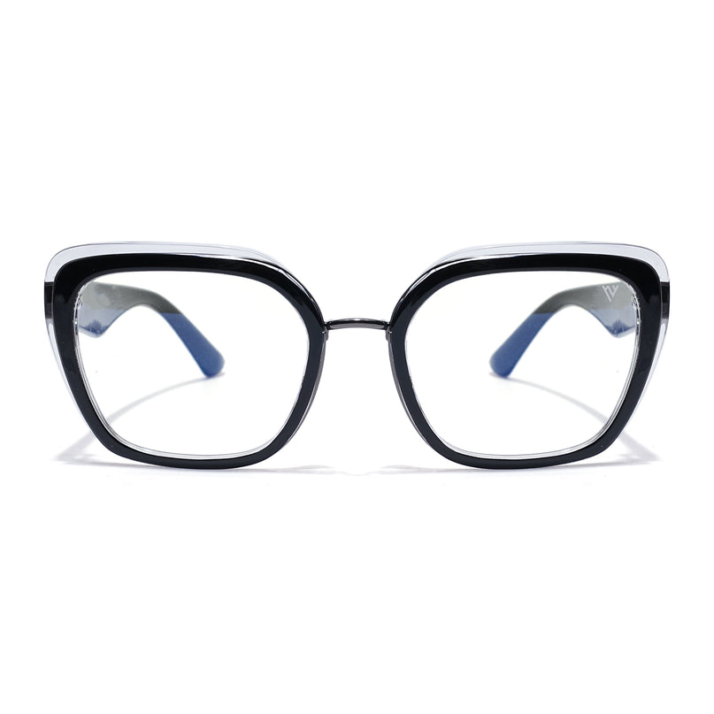 Voyage Black Cateye Eyeglasses for Women (K043FMG8580)