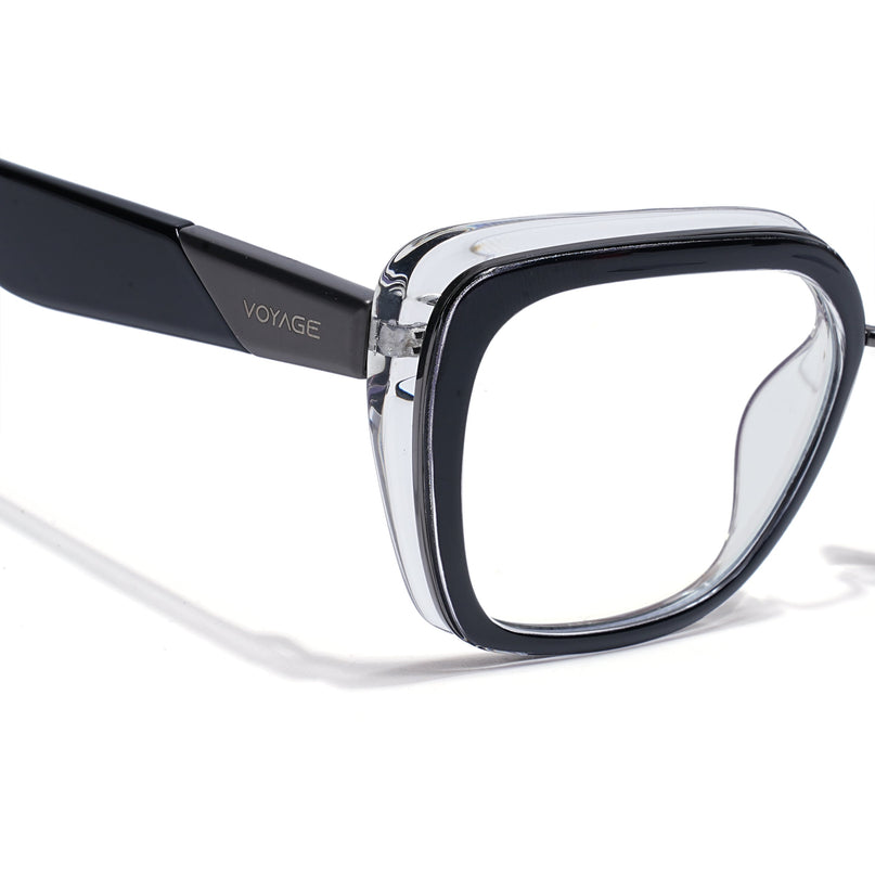 Voyage Black Cateye Eyeglasses for Women (K043FMG8580)