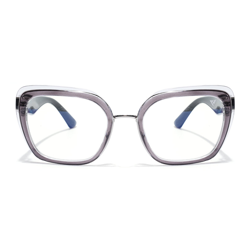 Voyage Grey Cateye Eyeglasses for Women (K043FMG8581)