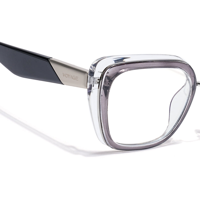 Voyage Grey Cateye Eyeglasses for Women (K043FMG8581)