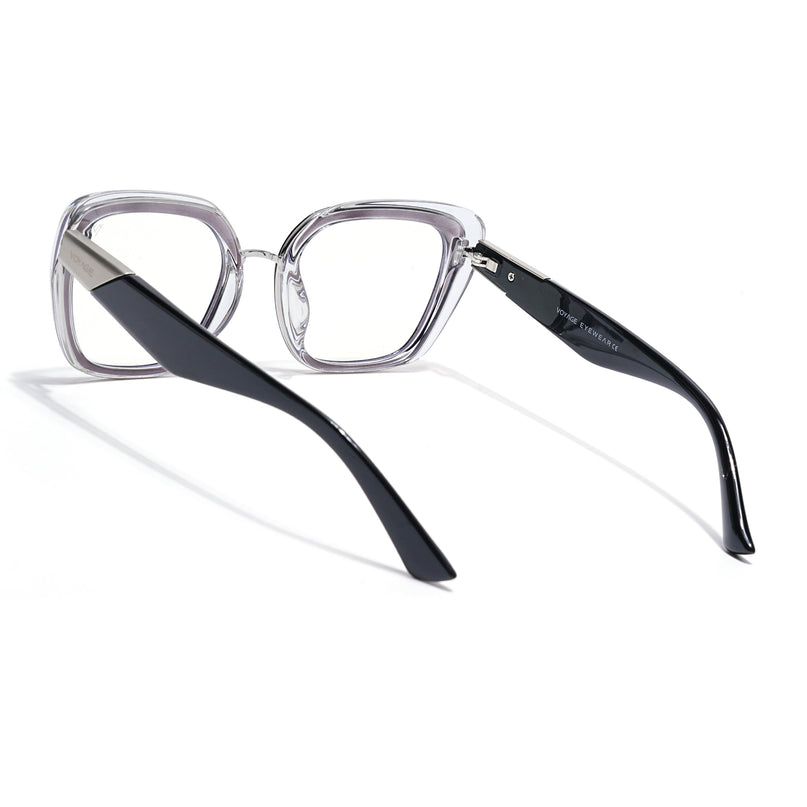 Voyage Grey Cateye Eyeglasses for Women (K043FMG8581)