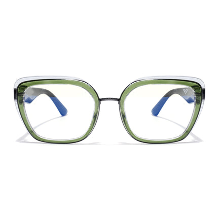 Voyage Green Cateye Eyeglasses for Women (K043FMG8582)