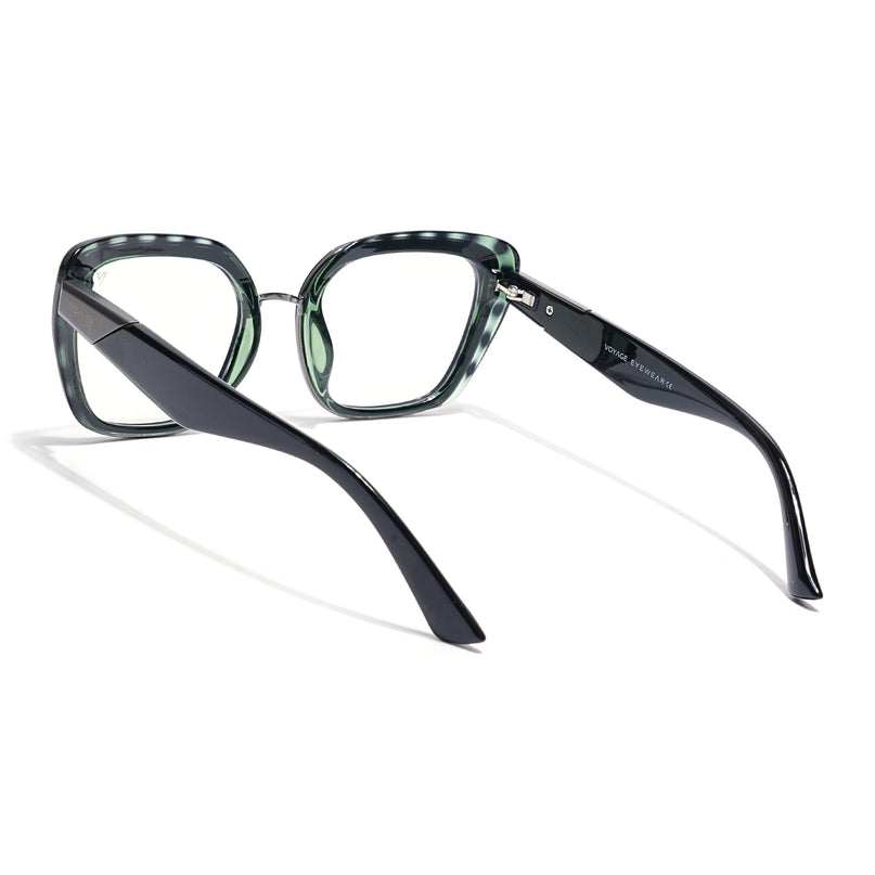 Voyage Demi Green Cateye Eyeglasses for Women (K043FMG8583)