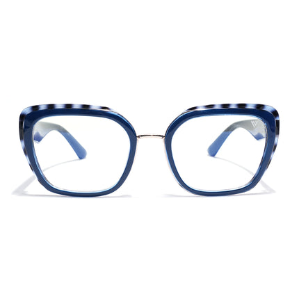 Voyage Demi Blue Cateye Eyeglasses for Women (K043FMG8584)