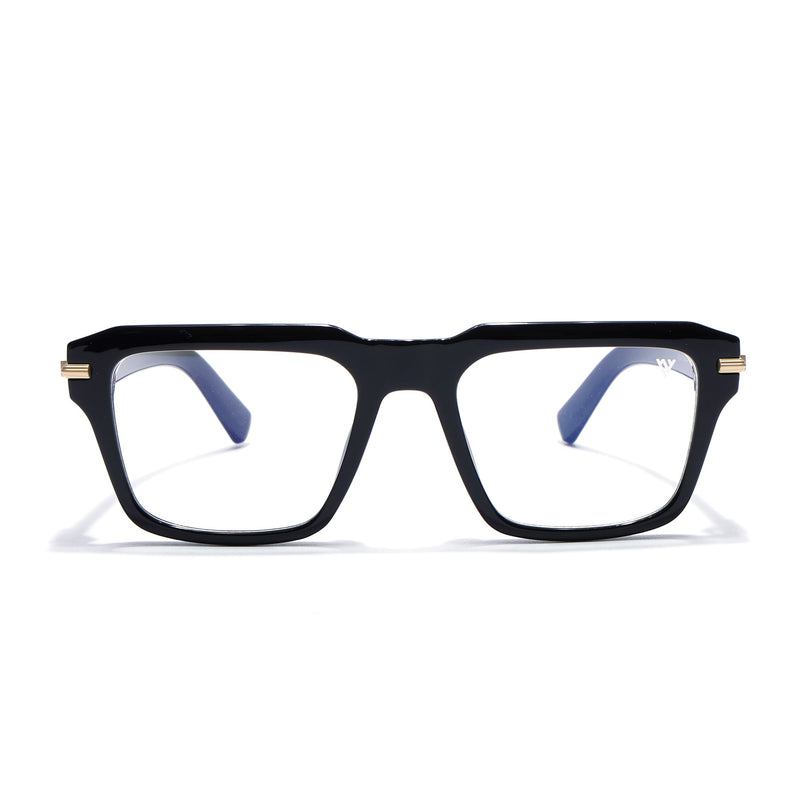 Voyage Black Wayfarer Eyeglasses for Men & Women (K047FMG8020)