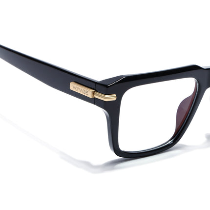 Voyage Black Wayfarer Eyeglasses for Men & Women (K047FMG8020)