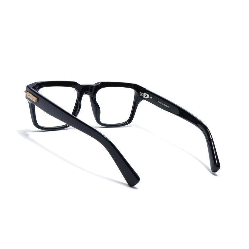 Voyage Black Wayfarer Eyeglasses for Men & Women (K047FMG8020)