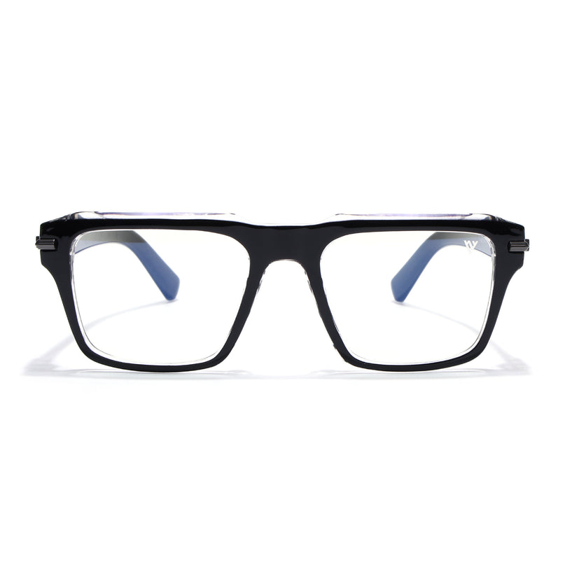Voyage Black Wayfarer Eyeglasses for Men & Women (K047FMG8021)