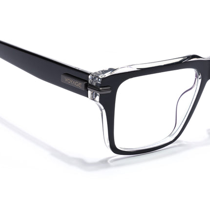 Voyage Black Wayfarer Eyeglasses for Men & Women (K047FMG8021)