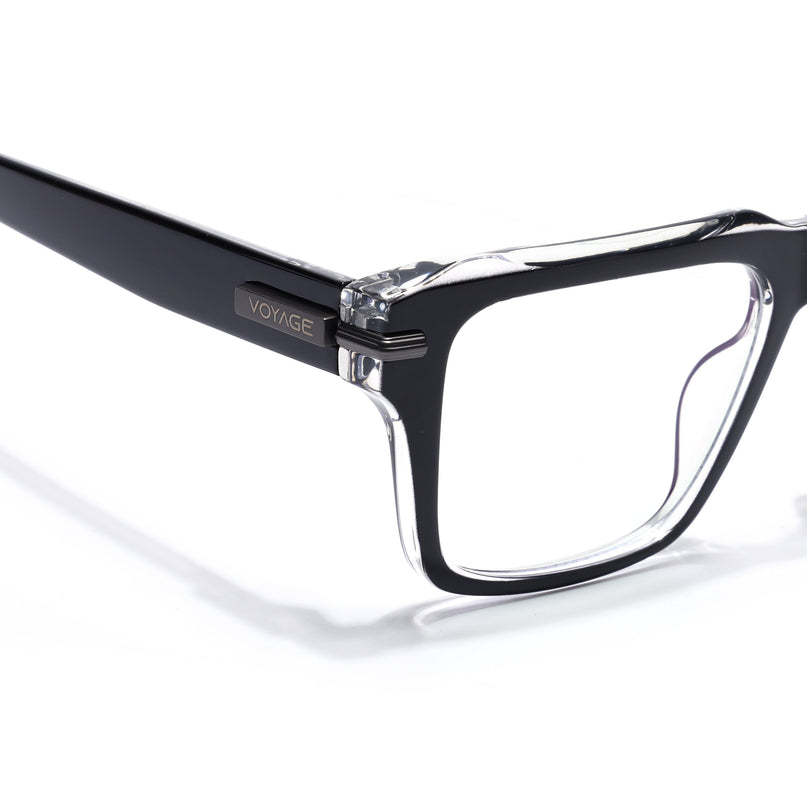 Voyage Black Wayfarer Eyeglasses for Men & Women (K047FMG8021)