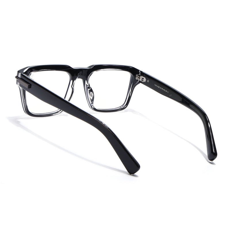 Voyage Black Wayfarer Eyeglasses for Men & Women (K047FMG8021)