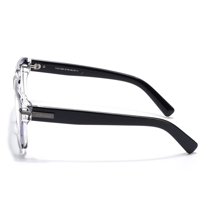 Voyage Black Wayfarer Eyeglasses for Men & Women (K047FMG8021)