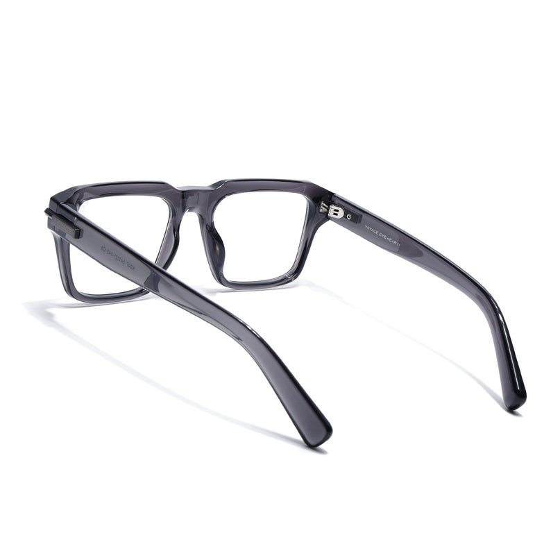 Voyage Grey Wayfarer Eyeglasses for Men & Women (K047FMG8022)