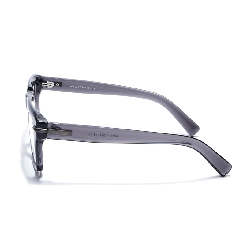 Voyage Grey Wayfarer Eyeglasses for Men & Women (K047FMG8022)