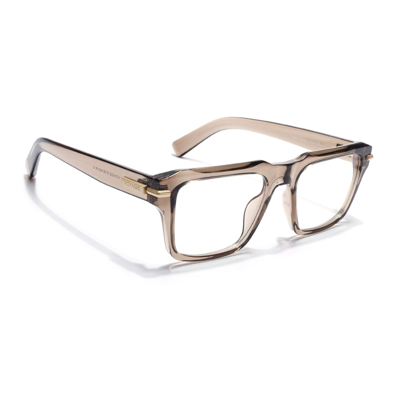 Voyage Brown Wayfarer Eyeglasses for Men & Women (K047FMG8023)