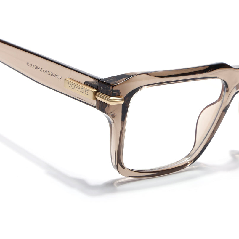 Voyage Brown Wayfarer Eyeglasses for Men & Women (K047FMG8023)
