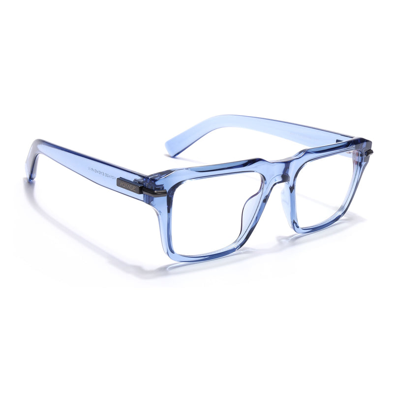 Voyage Blue Wayfarer Eyeglasses for Men & Women (K047FMG8024)