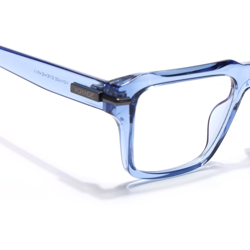 Voyage Blue Wayfarer Eyeglasses for Men & Women (K047FMG8024)