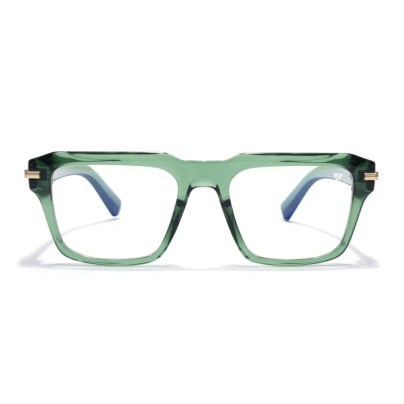 Voyage Green Wayfarer Eyeglasses for Men & Women (K047FMG8025)