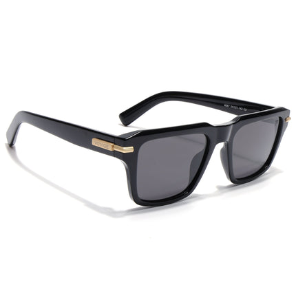 Wayfarer Polarized Sunglasses for Men & Women (Black Lens | Black Frame - PMG7959)