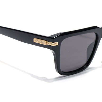 Wayfarer Polarized Sunglasses for Men & Women (Black Lens | Black Frame - PMG7959)