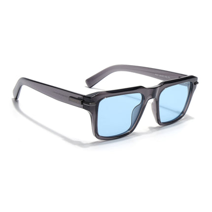 Wayfarer Polarized Sunglasses for Men & Women (Blue Lens | Grey Frame - PMG7961)