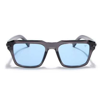 Wayfarer Polarized Sunglasses for Men & Women (Blue Lens | Grey Frame - PMG7961)