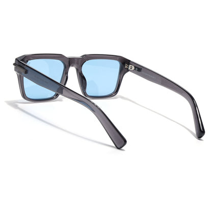 Wayfarer Polarized Sunglasses for Men & Women (Blue Lens | Grey Frame - PMG7961)
