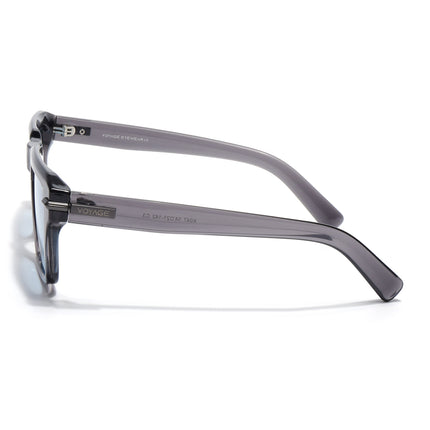 Wayfarer Polarized Sunglasses for Men & Women (Blue Lens | Grey Frame - PMG7961)