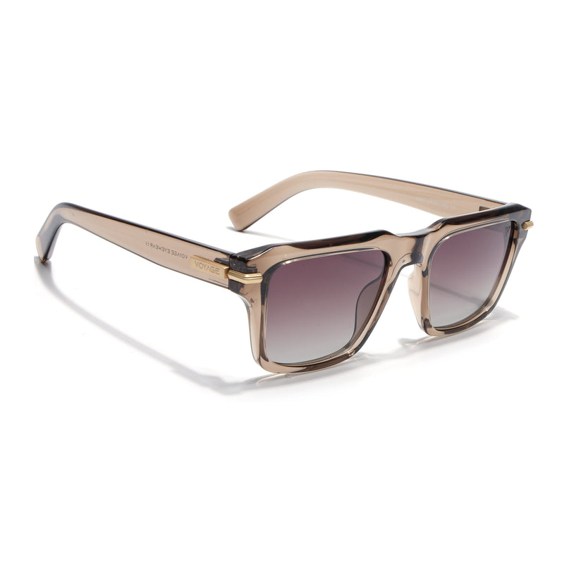 Wayfarer Polarized Sunglasses for Men & Women (Brown Lens | Brown Frame - PMG7962)
