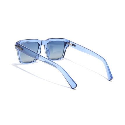 Wayfarer Polarized Sunglasses for Men & Women (Black Lens | Blue Frame - PMG7963)