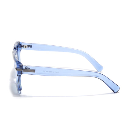 Wayfarer Polarized Sunglasses for Men & Women (Black Lens | Blue Frame - PMG7963)