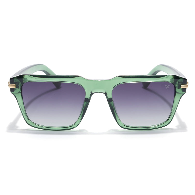 Wayfarer Polarized Sunglasses for Men & Women (Black Lens | Green Frame - PMG7964)