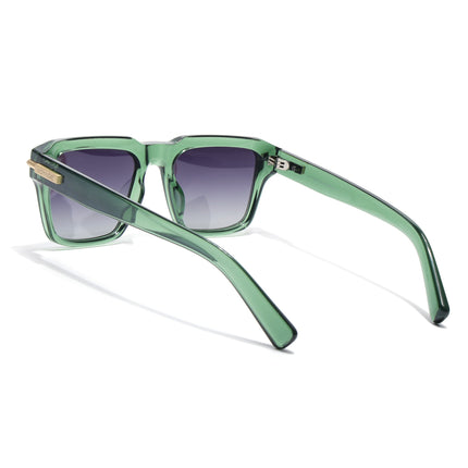 Wayfarer Polarized Sunglasses for Men & Women (Black Lens | Green Frame - PMG7964)