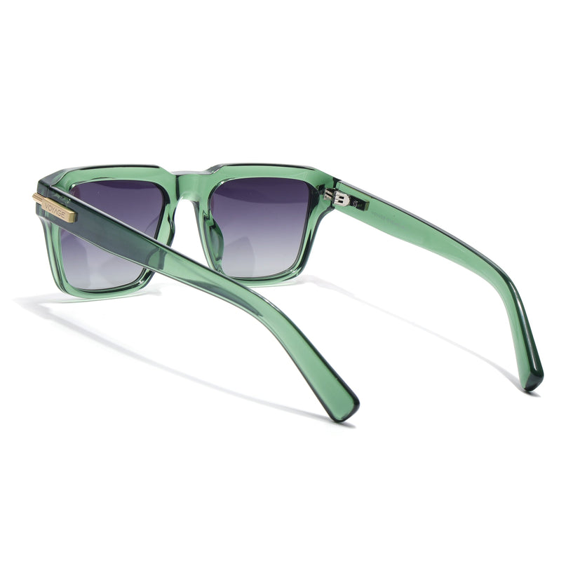 Wayfarer Polarized Sunglasses for Men & Women (Black Lens | Green Frame - PMG7964)