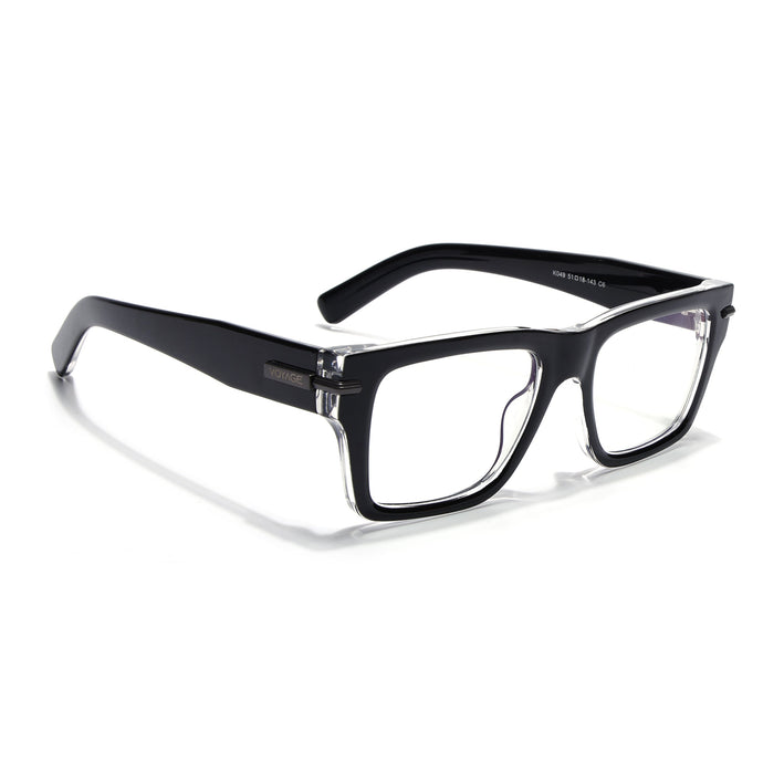 Voyage Transparent Black Wayfarer Eyeglasses for Men & Women (K049FMG7997)