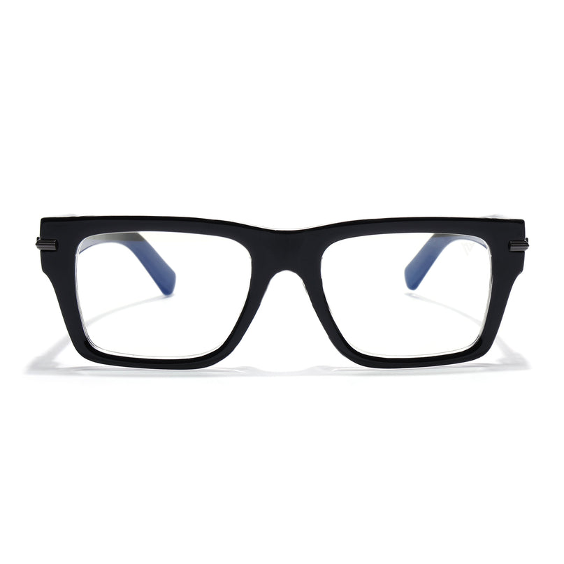 Voyage Transparent Black Wayfarer Eyeglasses for Men & Women (K049FMG7997)