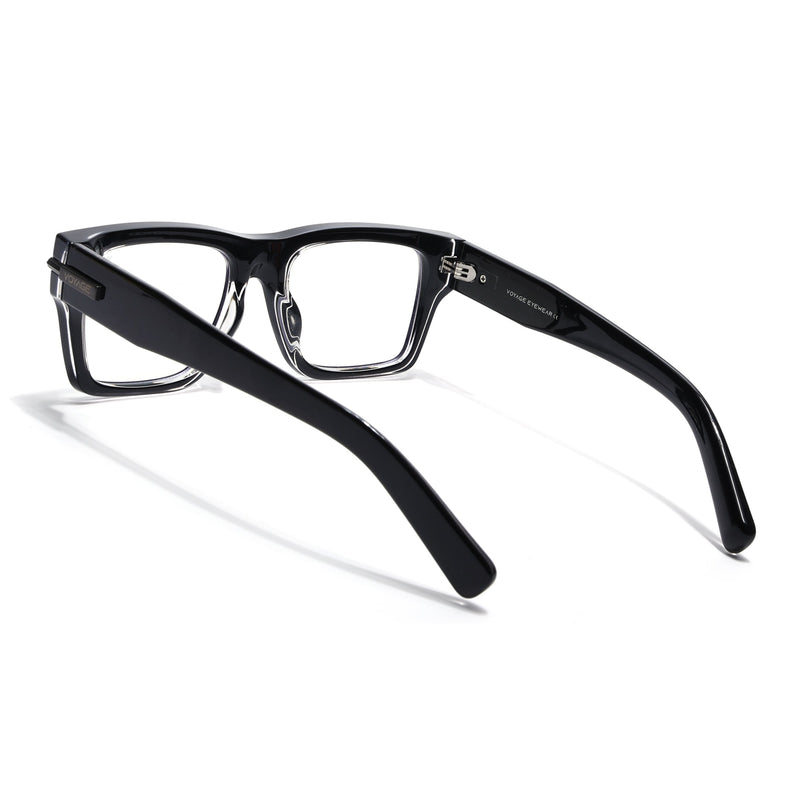 Voyage Transparent Black Wayfarer Eyeglasses for Men & Women (K049FMG7997)
