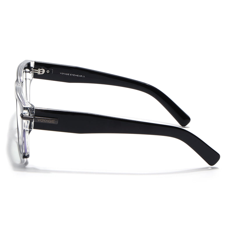 Voyage Transparent Black Wayfarer Eyeglasses for Men & Women (K049FMG7997)