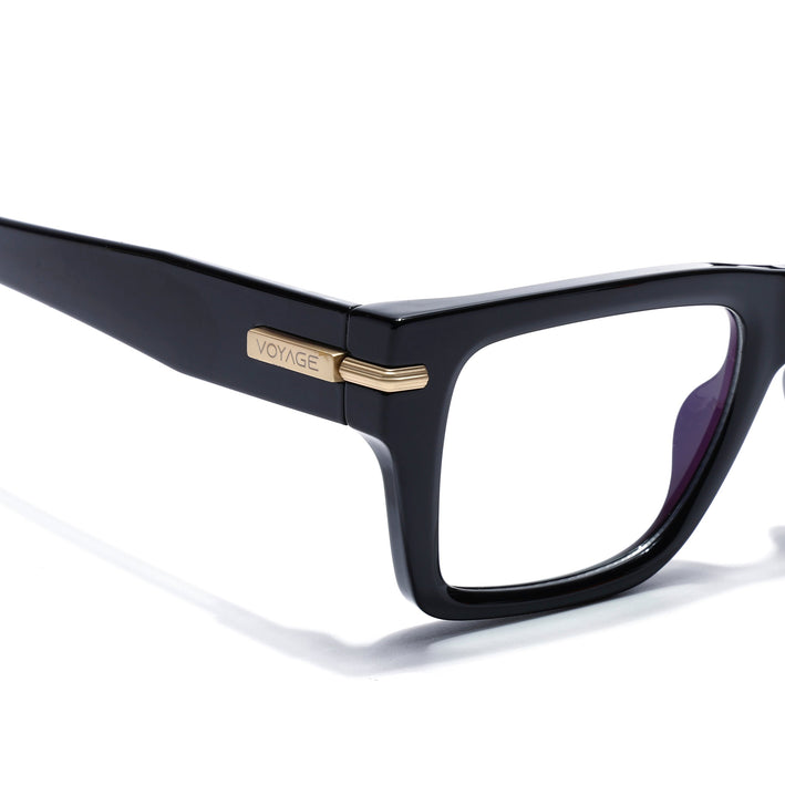 Voyage Black Wayfarer Eyeglasses for Men & Women (K049FMG7998)