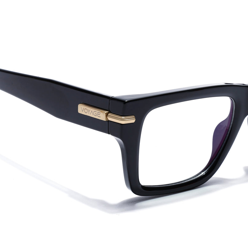 Voyage Black Wayfarer Eyeglasses for Men & Women (K049FMG7998)