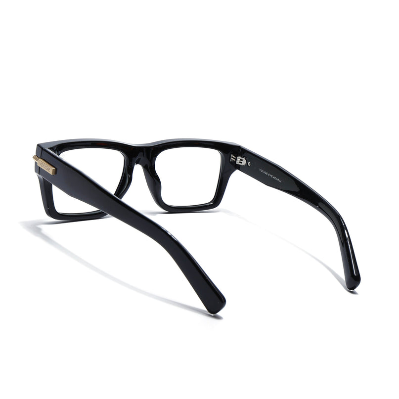 Voyage Black Wayfarer Eyeglasses for Men & Women (K049FMG7998)